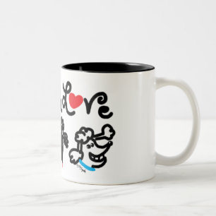 Tasse 2 Couleurs Poodle Love