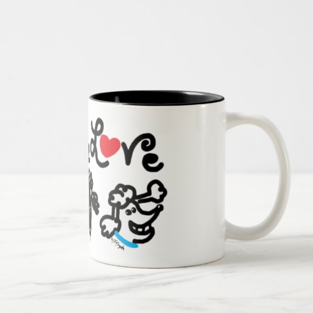 Tasse 2 Couleurs Poodle Love (Droit)