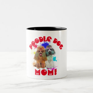 Tasse 2 Couleurs Poodle Maman Amoureux des chiens Meilleur Chien Ma