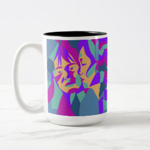Tasse 2 Couleurs Pop art Deux femmes 2 côté