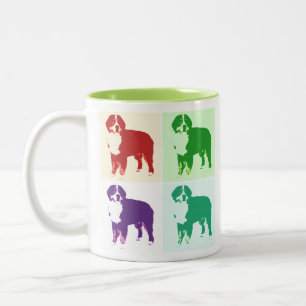 Tasse 2 Couleurs Pop bernois de chien de montagne Art 2