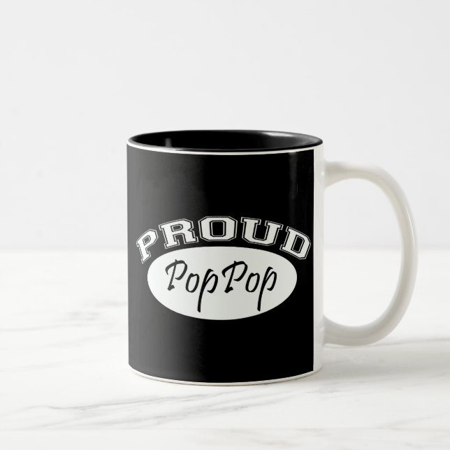 Tasse 2 Couleurs PopPop fier (blanc) (Droit)