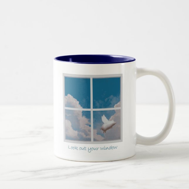 Tasse 2 Couleurs porc de vol (Droit)