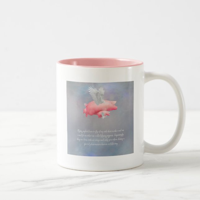 Tasse 2 Couleurs Porcelets volants (Droit)