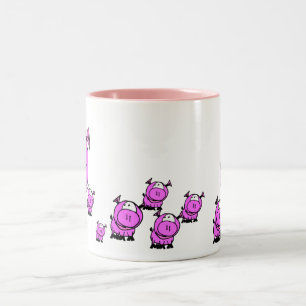 Tasse 2 Couleurs Porcs