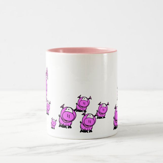 Tasse 2 Couleurs Porcs (Centre)