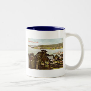 Tasse 2 Couleurs Port, Bucksport, Maine 1908 Vintage