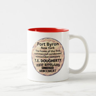 Tasse 2 Couleurs Port Byron, New York Maison du Mincemeat commercia