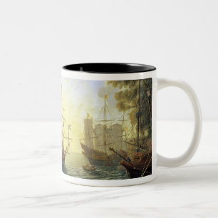 Tasse 2 Couleurs Port maritime avec l'embarquement de St Ursula