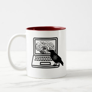 Tasse 2 Couleurs Portable à cerveau Raven Atom Deux Tone Coffee Mu