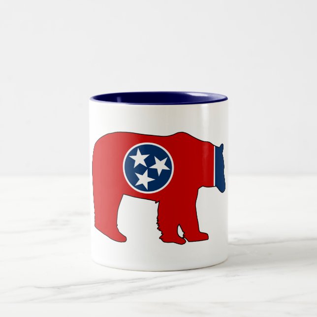 Tasse 2 Couleurs Porte-drapeau du Tennessee (Centre)