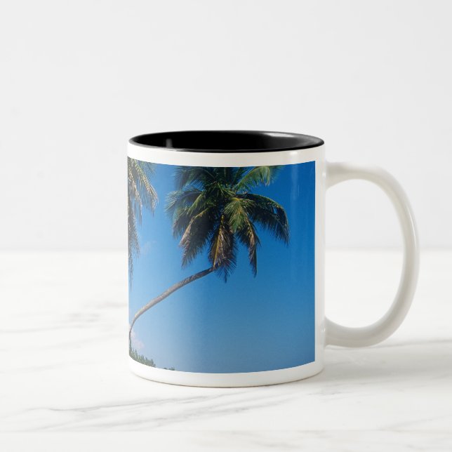 Tasse 2 Couleurs Porto Rico, Isla Verde, palmiers. (Droit)