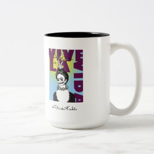 Tasse 2 Couleurs Portrait d'art de bruit de Frida Kahlo