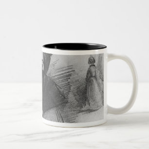 Tasse 2 Couleurs Portrait de George Sand derrière sa fan