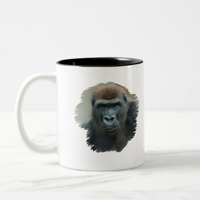 Tasse 2 Couleurs Portrait de Gorilla (Gauche)