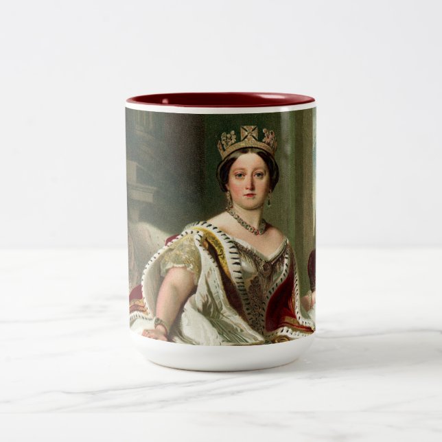 Tasse 2 Couleurs Portrait de la Reine Victoria (Centre)