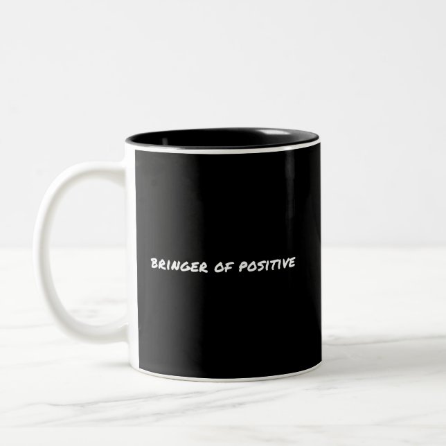 Tasse 2 Couleurs Portrait de motivation positive (Gauche)