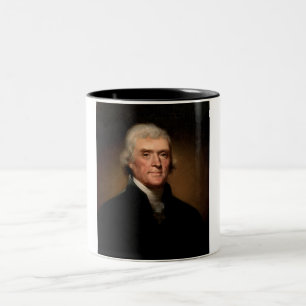 Tasse 2 Couleurs Portrait de Thomas Jefferson (par Rembrandt Peale)