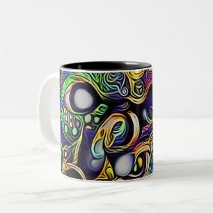 Tasse 2 Couleurs portrait homme Abstrait