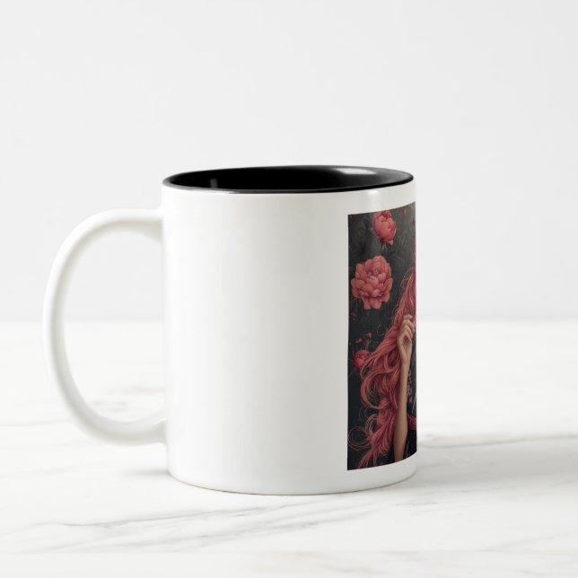 Tasse 2 Couleurs Portrait of floral elegance (Gauche)