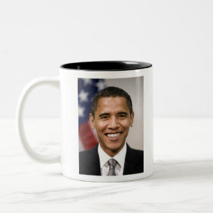 Tasse 2 Couleurs Portrait officiel de Barack Obama