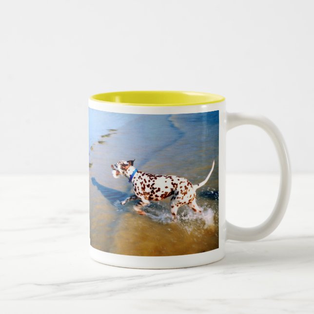 TASSE 2 COULEURS POSER LE CHIEN DALMATIEN (Droit)