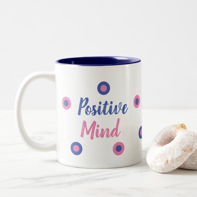 Tasse 2 Couleurs Positive Mind (Avec donut)