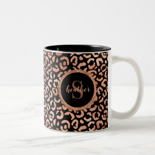 Tasse 2 Couleurs Poster de animal Monogram Girly Leopard