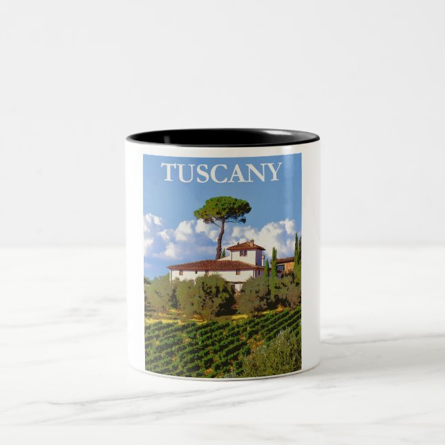 Tasse 2 Couleurs Poster de Tuscany Italy (Centre)