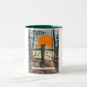 Tasse 2 Couleurs poster de voyage d'Itsukushima Japon