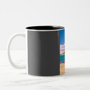 Tasse 2 Couleurs Poster de voyage Kos Greece Summer Beach