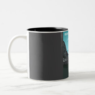 Tasse 2 Couleurs Poster de voyage Reynisfjara Black Sand Beach