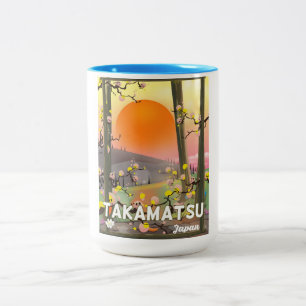 Tasse 2 Couleurs Poster de voyage Takamatsu japon