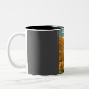 Tasse 2 Couleurs Poster du Vintage voyage du parc national Mesa Ver