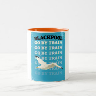 Tasse 2 Couleurs Poster vintage de Blackpool en bord de mer