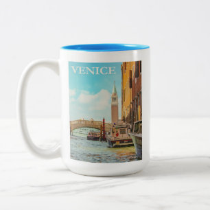 Tasse 2 Couleurs Poster Vintage voyage Venice Italie