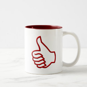 Tasse 2 Couleurs Pouce Haut main