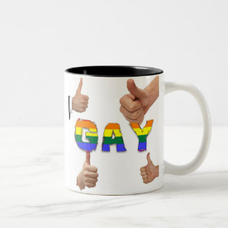 Tasse 2 Couleurs Pouces gais