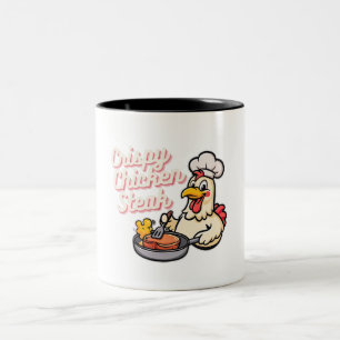 Tasse 2 Couleurs Poulet Croustillant Steak Cute Cartoon Alimentatio