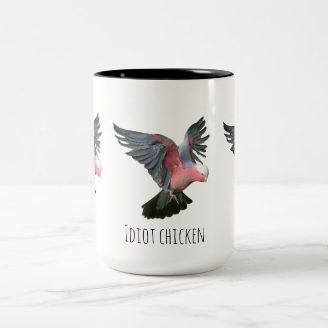 Tasse 2 Couleurs Poulet idiot (Centre)