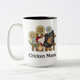 Tasse 2 Couleurs Poulet maman   La vie est juste meilleure avec les