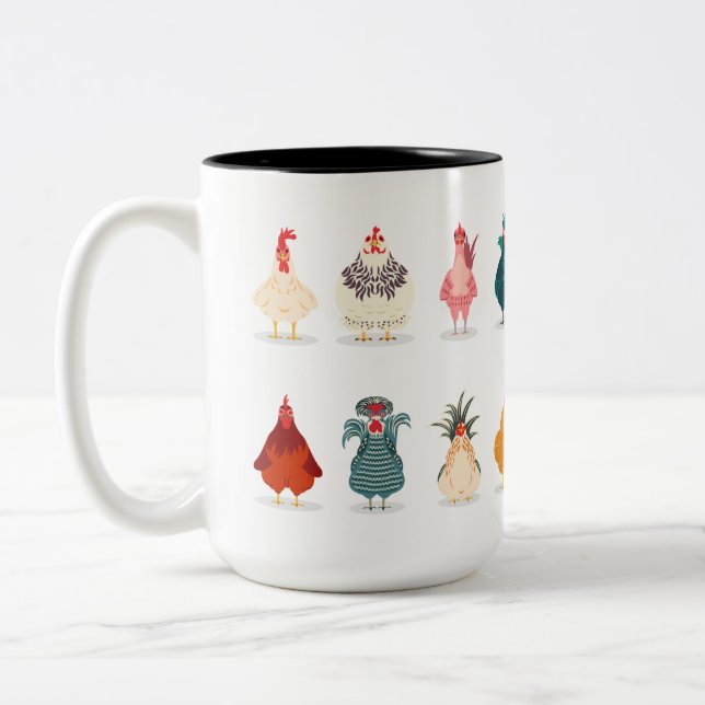 Tasse 2 Couleurs  Poulet mou (Gauche)