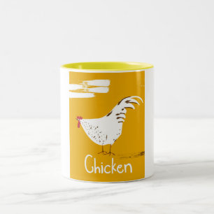 Tasse 2 Couleurs Poulet vintage