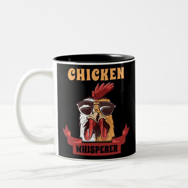 Tasse 2 Couleurs Poulet Whisperer de poulet démangé Volaille fermie (Gauche)