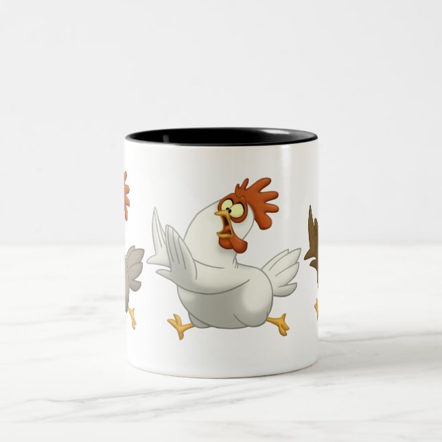 Tasse 2 Couleurs Poulets (Centre)