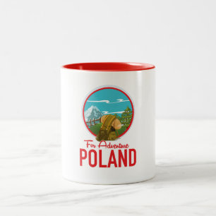 Tasse 2 Couleurs Pour Adventure Pologne logo Travel