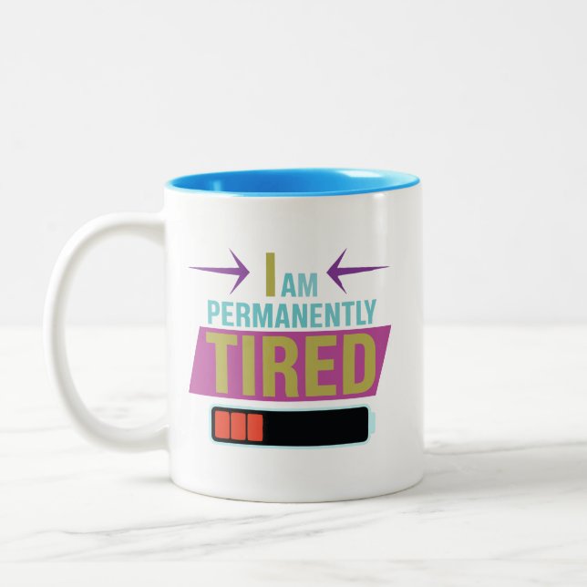 Tasse 2 Couleurs Pour Lazy & Sleepy People - citation amusante (Gauche)