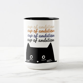 Tasse 2 Couleurs Pour moi-même une coupe d'ambition - Peeking Tuxed
