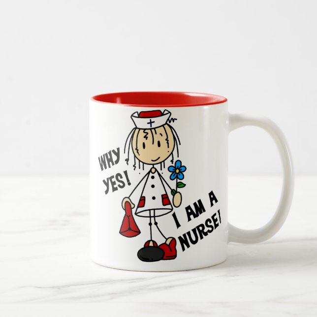 Tasse 2 Couleurs Pourquoi je suis infirmière (Droit)