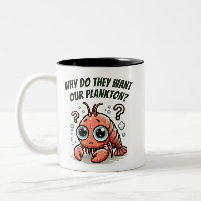 Tasse 2 Couleurs Pourquoi veulent-ils notre plancton? (Gauche)
